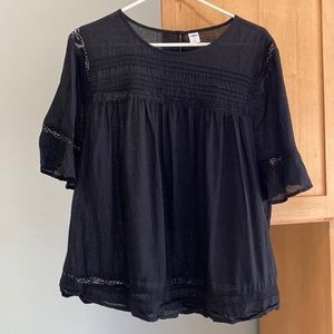 Old navy black lace detail blouse